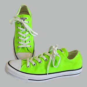 Converse All Star Sneakers Shoes Neon Lime Green 152808F Women's Size 9 Men's 7